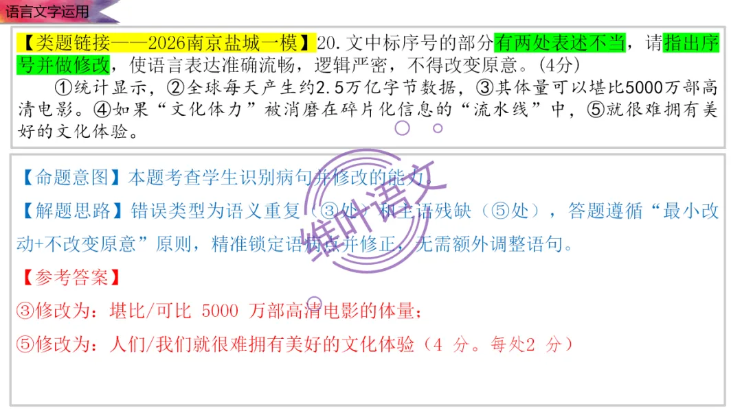 模考讲评 | 2026 年深圳市高三年级第一次调研考试语文讲评,内附高分作文 第101张