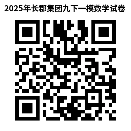 2025年长郡集团九下一模数学试卷与答案 第9张