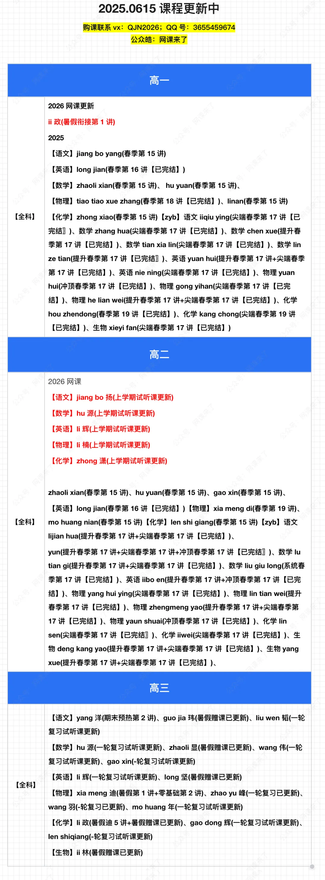 2026高中网盘群|高中网课、教辅、试卷、讲义 | 全科全年级 第3张