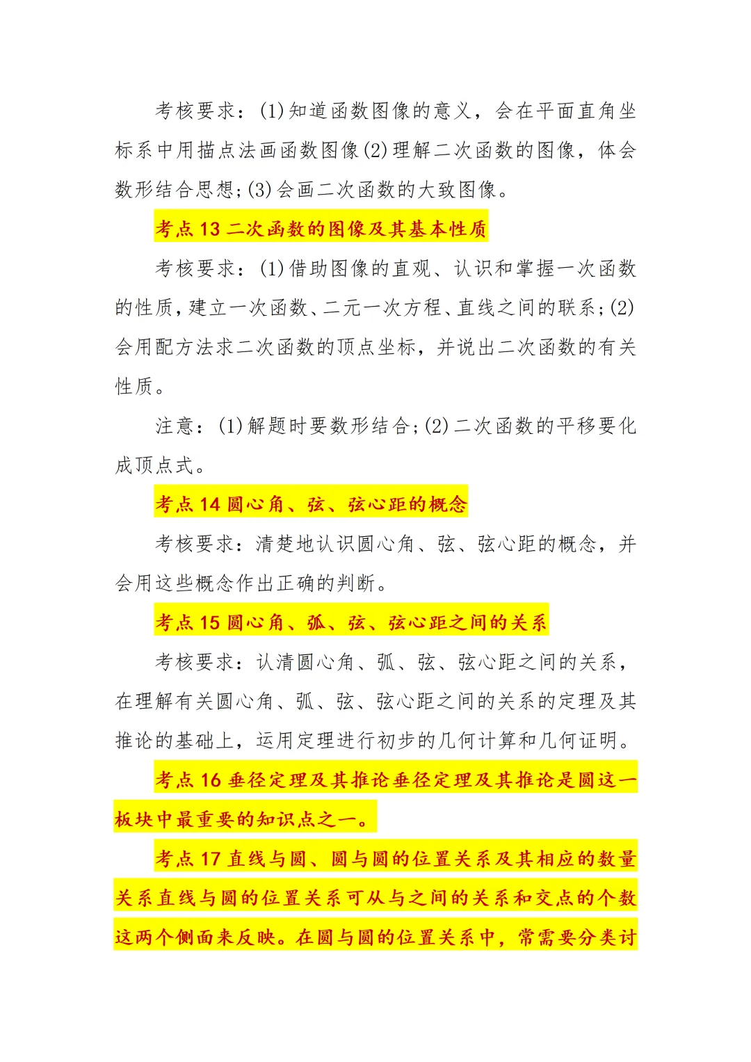 中考数学28个高频考点 第3张