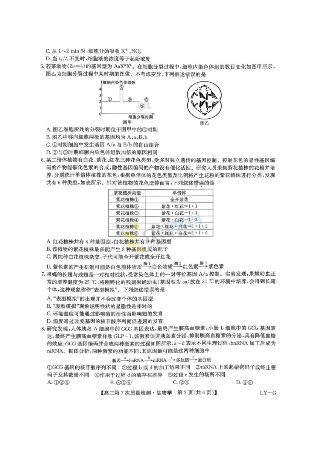 【高中试卷】九师联盟2026届高三第7次质量检测试卷及答案(9科全,可下载) 第41张