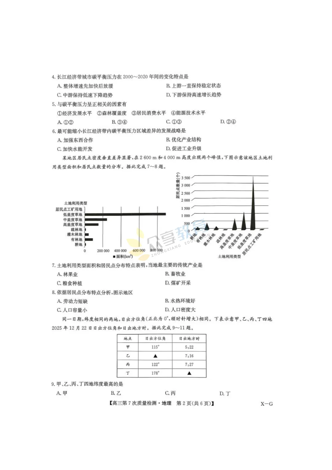 【高中试卷】九师联盟2026届高三第7次质量检测试卷及答案(9科全,可下载) 第62张