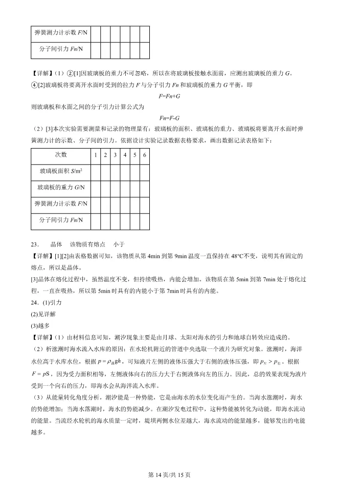 2024北京丰台初三上册期中物理试卷(有答案)【可下载】 第14张