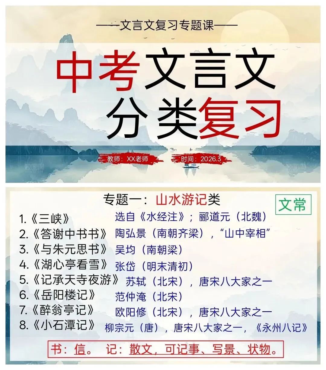 中考文言文分类复习课这样上效果绝了,课堂环节呈现如下: 1️⃣专 第11张