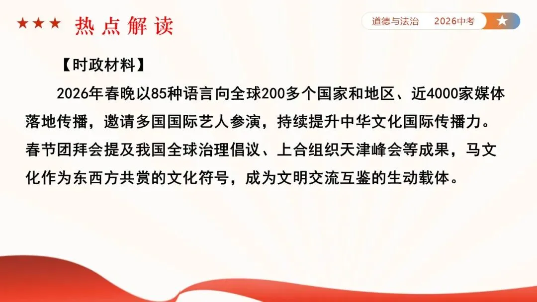 2026年中考道法时政热点专题课件47:2026年春节联欢晚会 第38张
