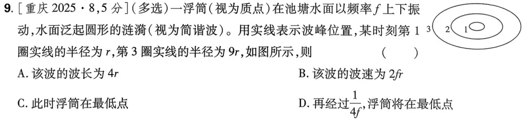 近三年高考物理真题分类练:机械振动与机械波(2023-2025年真题) 第12张