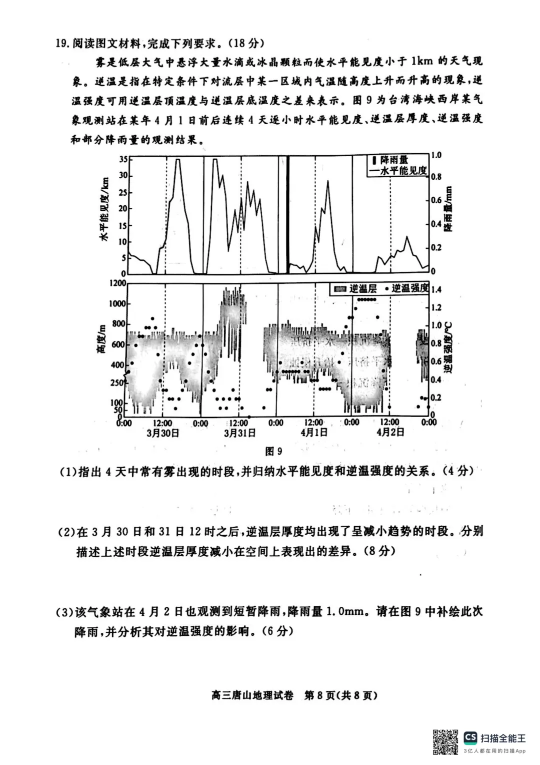 2026届高三唐山市一模全科试卷+答案 第53张