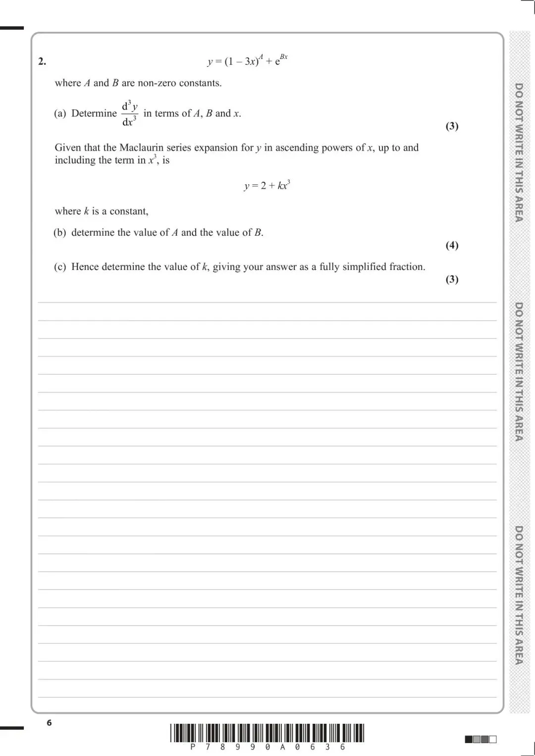 2026 1月edexcel fp2真题 第6张