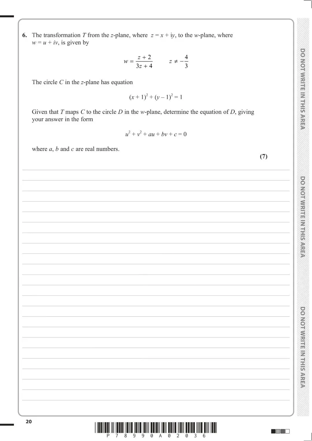 2026 1月edexcel fp2真题 第20张