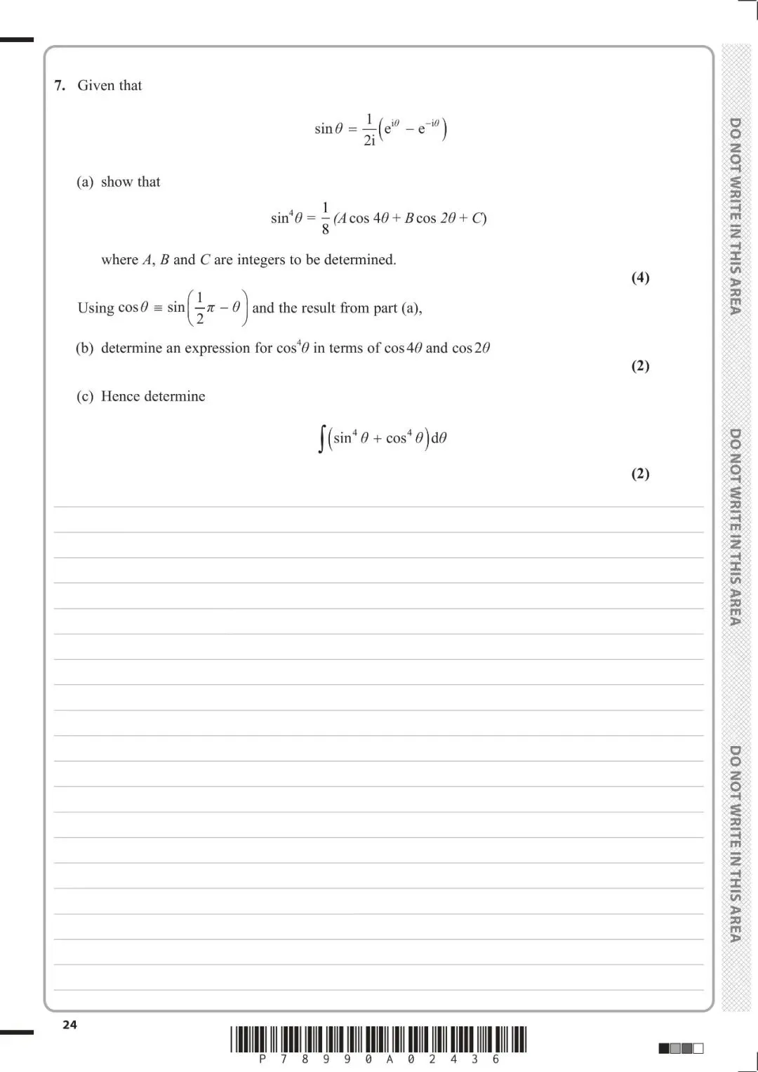 2026 1月edexcel fp2真题 第24张