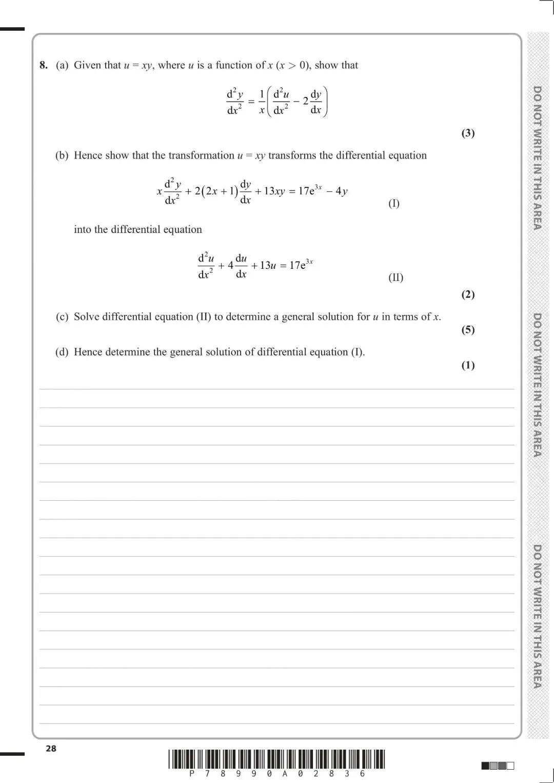 2026 1月edexcel fp2真题 第28张