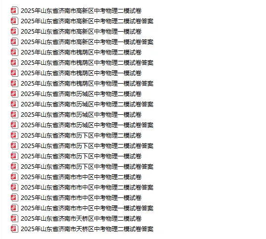 24-25年济南中考物理各区一模二模(含答案) 第4张
