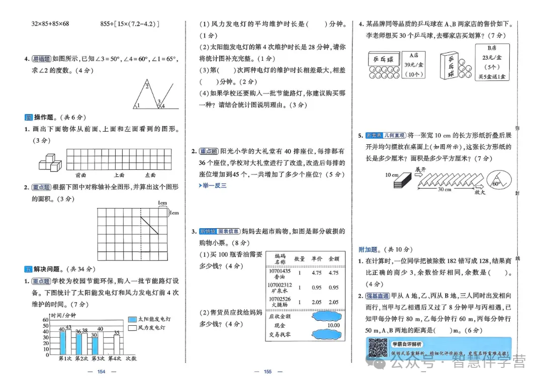 【教学资源】四年级下册期末复习试卷 第54张