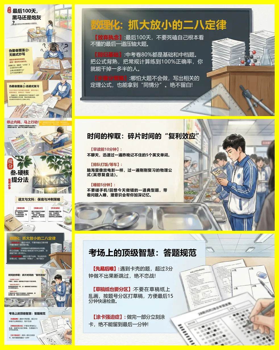 【初三】中考百日冲刺誓师主题班会 | 最后一百天黑马还是炮灰 第5张