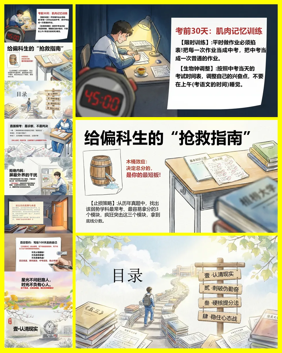 【初三】中考百日冲刺誓师主题班会 | 最后一百天黑马还是炮灰 第6张