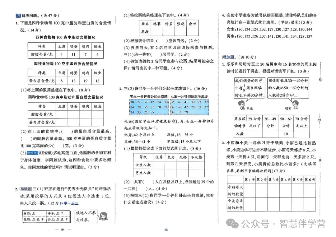 【教学资源】三年级下册期末复习试卷 第24张