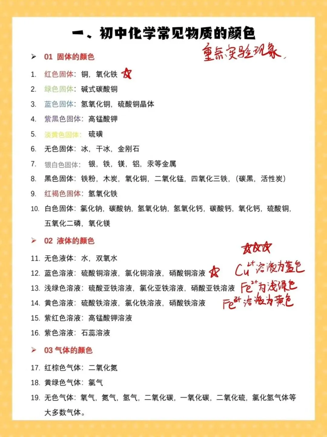 初中中考化学实验题现象难点,早读晚读拿出来了解背一下,完整电子版可打印. 第2张