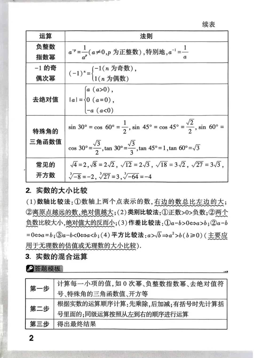 2026年河南中考数学总复习知识点归纳(文末下载) 第4张