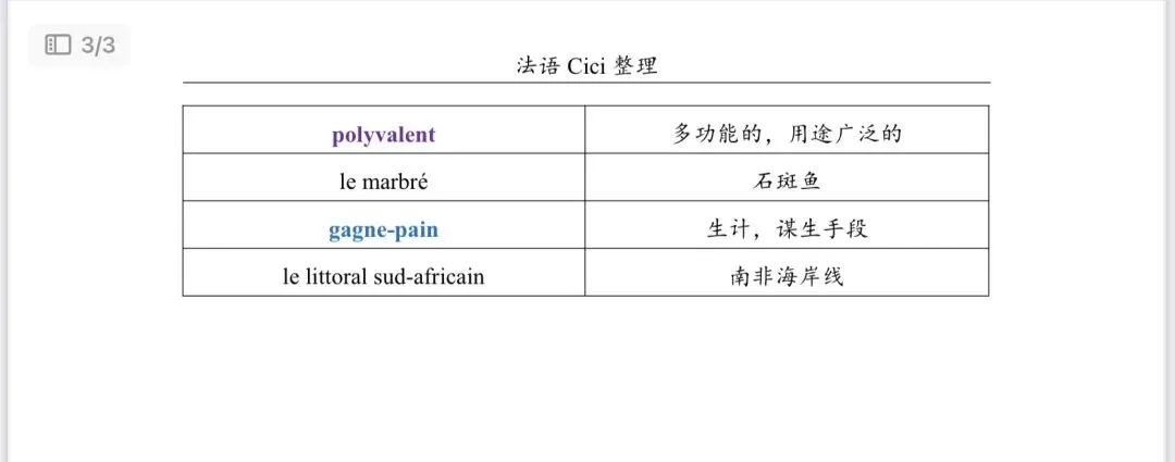 2025年法语专八真题词汇整理 第3张