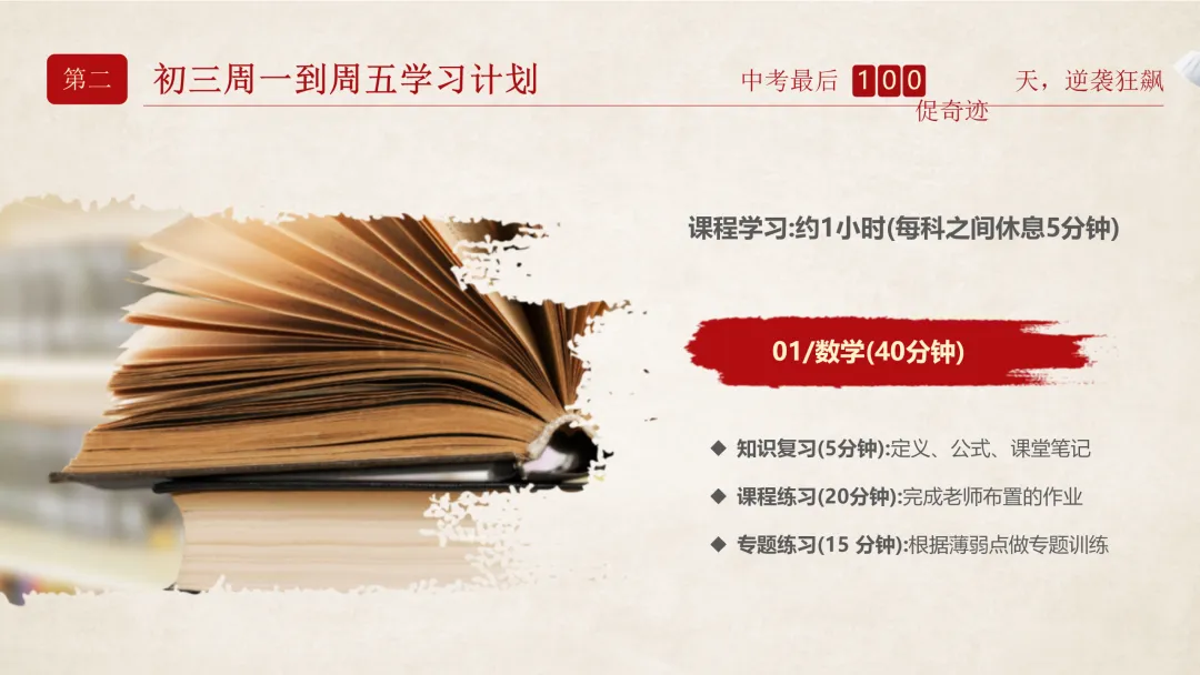 【初三九年级中考百日誓师家长会ppt】:日锻月炼,百日成金(内附课件资料) 第6张