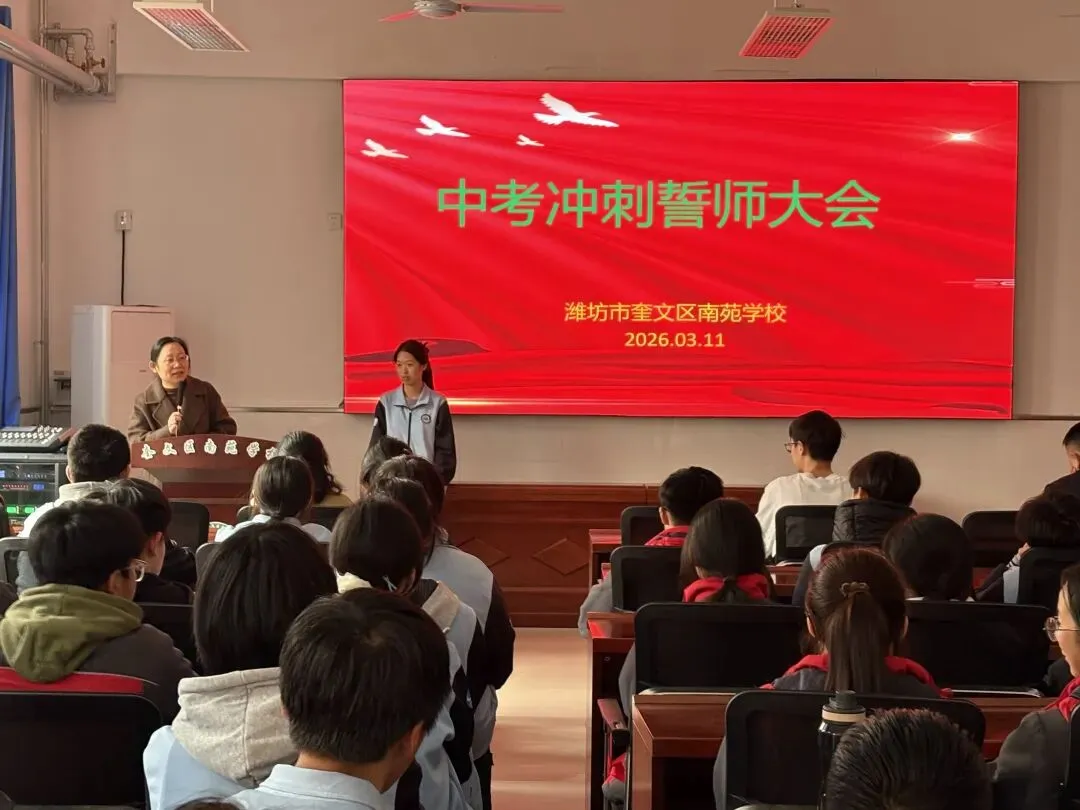 百日奋进,青春无悔——南苑学校中考冲刺誓师大会圆满举行 第12张