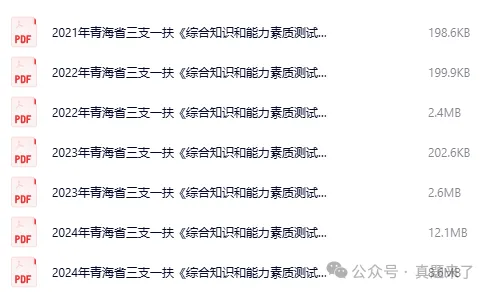 【三支一扶考试】青海省历年真题试卷及答案含考点时政复习资料 第2张