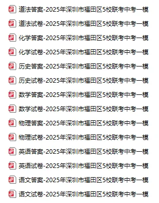 深圳各区模考试卷&解析汇总!开学查漏补缺、一模二模备考必看! 第9张