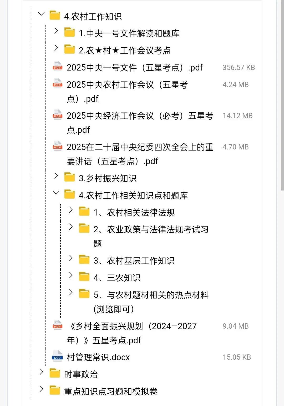 村文书考试复学资料及模拟试卷 第3张