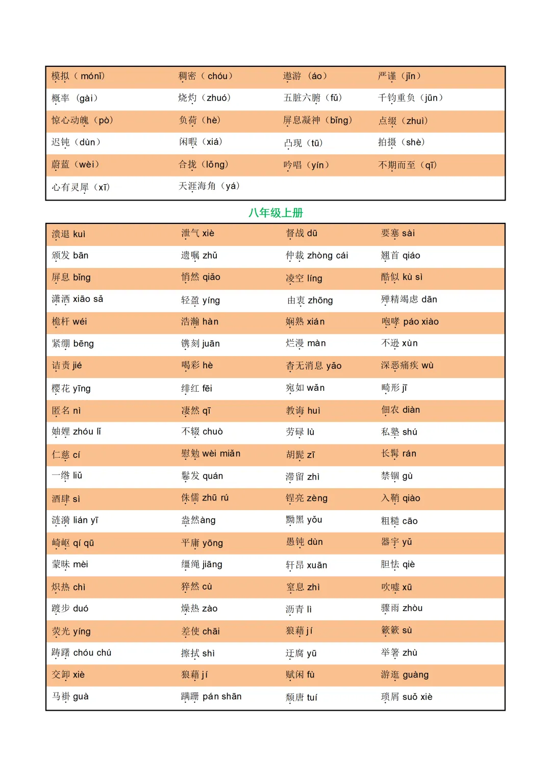 中考各科专项语文复习字音,字型,词义 第14张