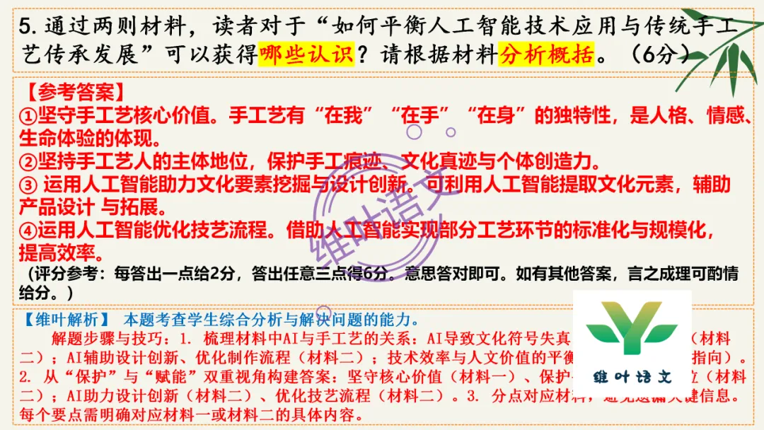 模考讲评 | 湖北省武汉市2026届高中毕业生三月调研考试语文讲评课件,内附范文+点评 第27张