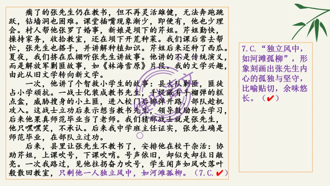 模考讲评 | 湖北省武汉市2026届高中毕业生三月调研考试语文讲评课件,内附范文+点评 第45张