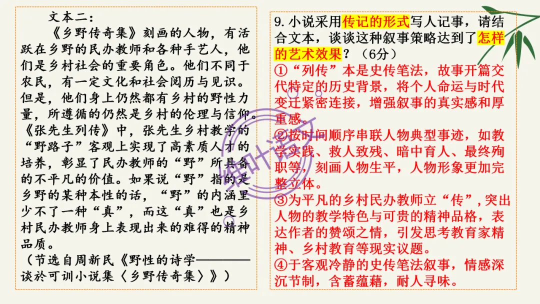模考讲评 | 湖北省武汉市2026届高中毕业生三月调研考试语文讲评课件,内附范文+点评 第47张