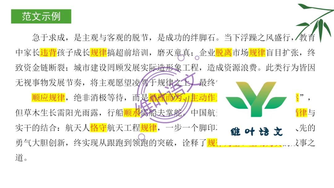 模考讲评 | 湖北省武汉市2026届高中毕业生三月调研考试语文讲评课件,内附范文+点评 第136张