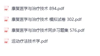 【689】康复医学与治疗技术-含模拟试卷PDF免费分享 第2张