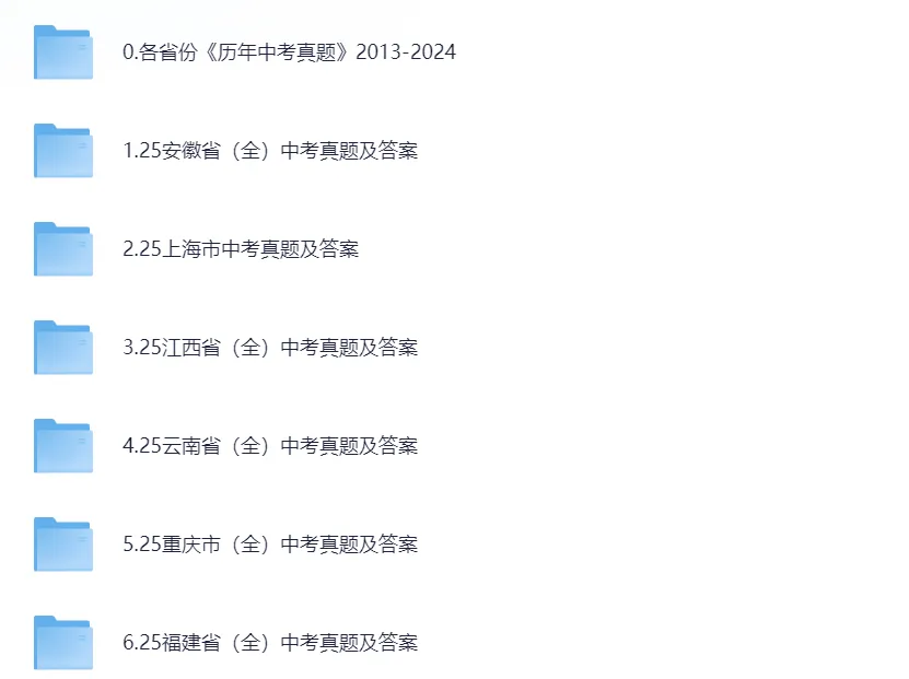 全国各省市中考2020-2025年全科真题试卷【含答案解析PDF】 第2张