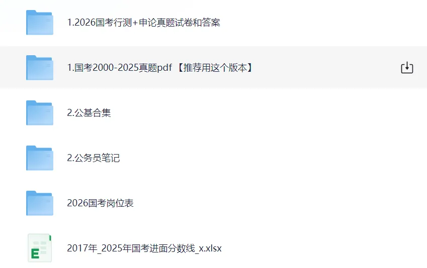 公务员考试历年真题(2008-2025)行测+申论,含答案解析(电子版pdf可打印) 第3张