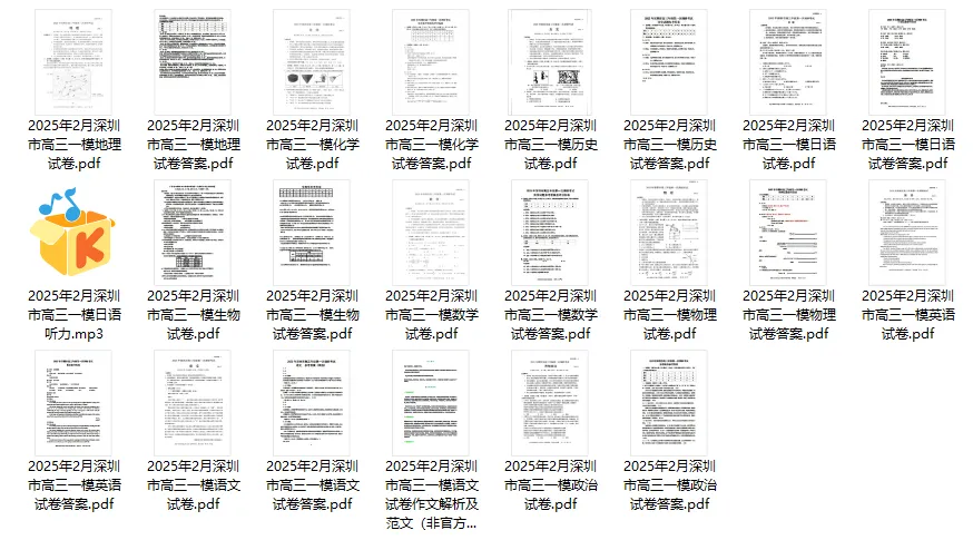 【精选试卷】2025届+2026届高三深一模全科真题试卷及答案 第5张 【精选试卷】2025届+2026届高三深一模全科真题试卷及答案 第5张