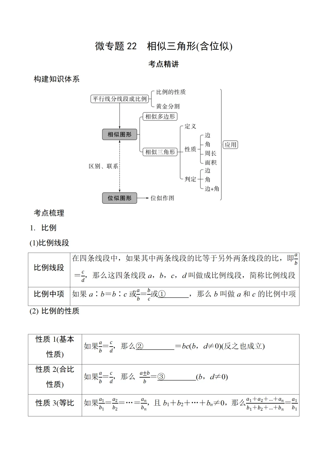 中考数学二轮复习微专题学案 第2张