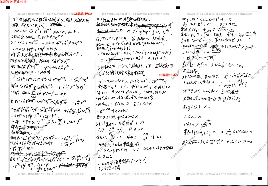 追光而行,自成星河|思沁高复月考优秀试卷精选 第16张