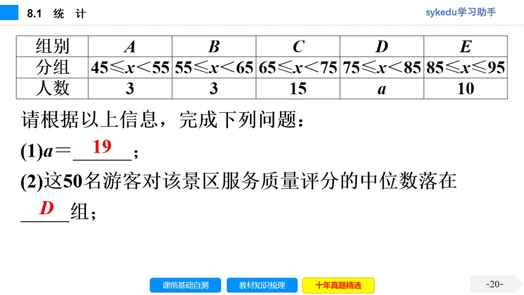 8.1 统 计-初中数学中考-最新中考复习-sykedu学习助手-第一部分 安徽考点探究 第21张