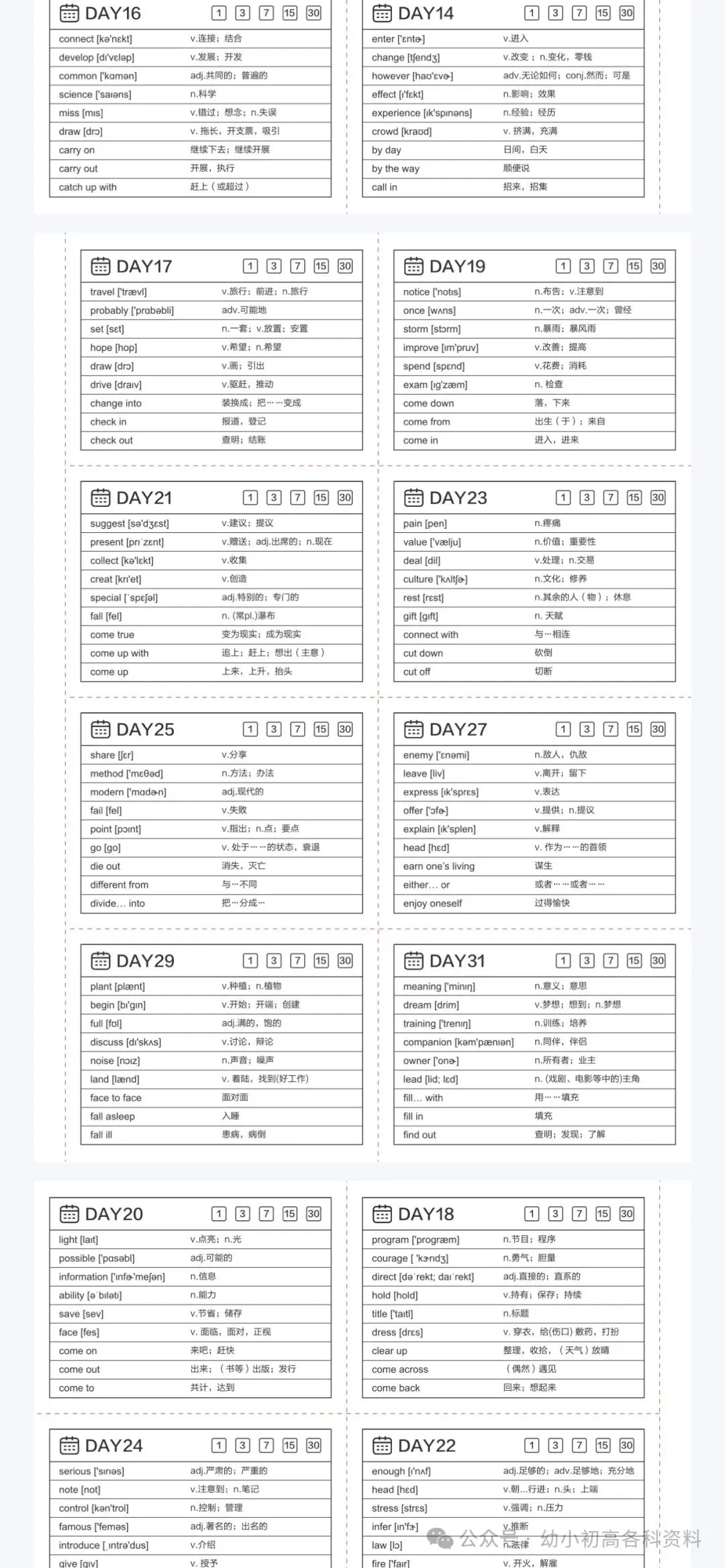 【初中英语】中考英语892核心词语 第2张