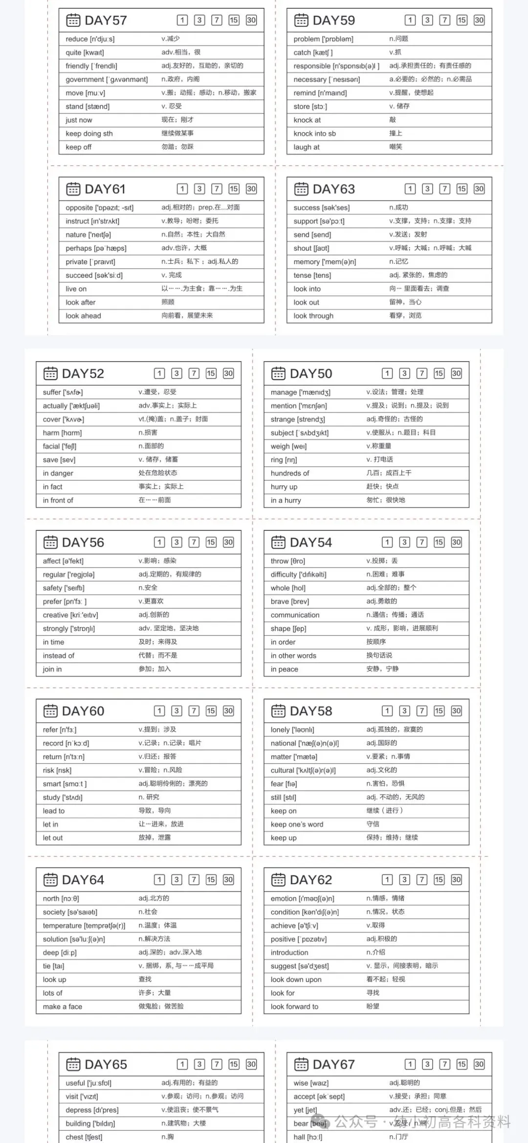 【初中英语】中考英语892核心词语 第6张