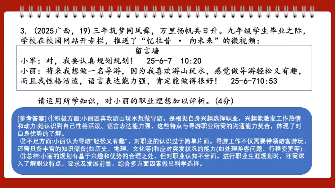 2026春||中考一轮 九下 第三单元《走向未来的少年》复习课课件展示 第20张