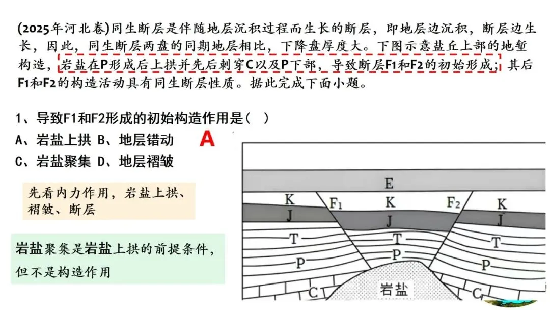 高考真题中地质剖面图考法与应对策略2026版 第32张