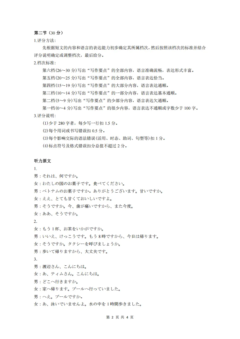 2026届山东济宁市高三3月高考模拟考试日语试题(作文:推荐卡+言葉の力) 第13张
