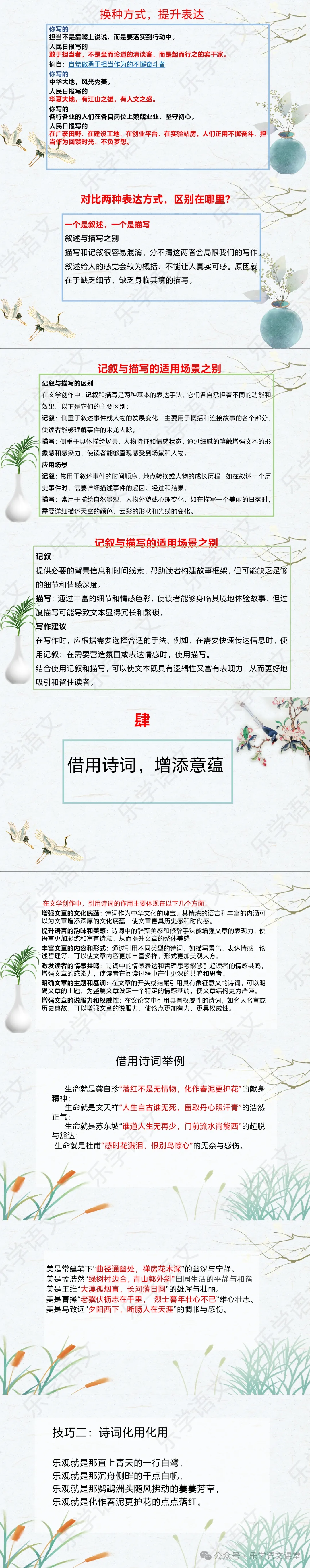 中考作文学习之换种表达,增添文采 第4张