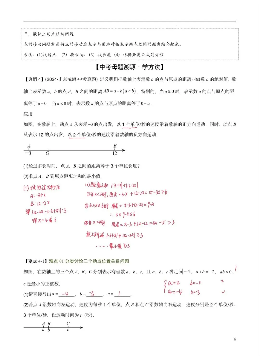 中考第一轮复习|专题 1 数与式中的求值、动点与规律探索 第6张