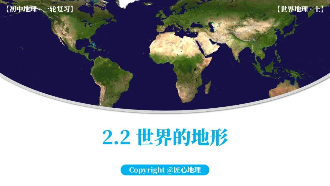 新教材 | 中考一轮复习·世界的地形(课件+导学单+练习题) 第1张