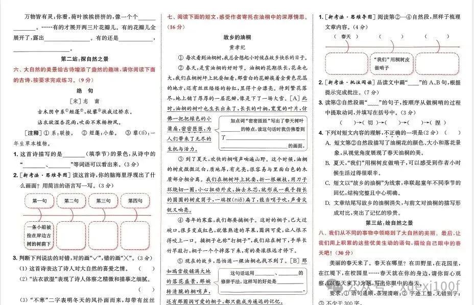 26春《拔尖大试卷》语文346年级下册完整电子DF免费下载 第4张
