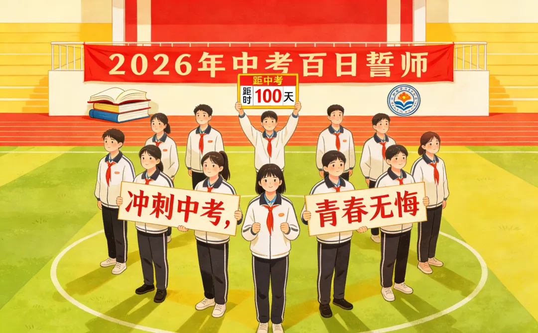 策马扬鞭百日冲刺迎中考,乘风破浪六月题名铸辉煌 ——北流市初级中学2026届百日誓师大会邀请函 第26张